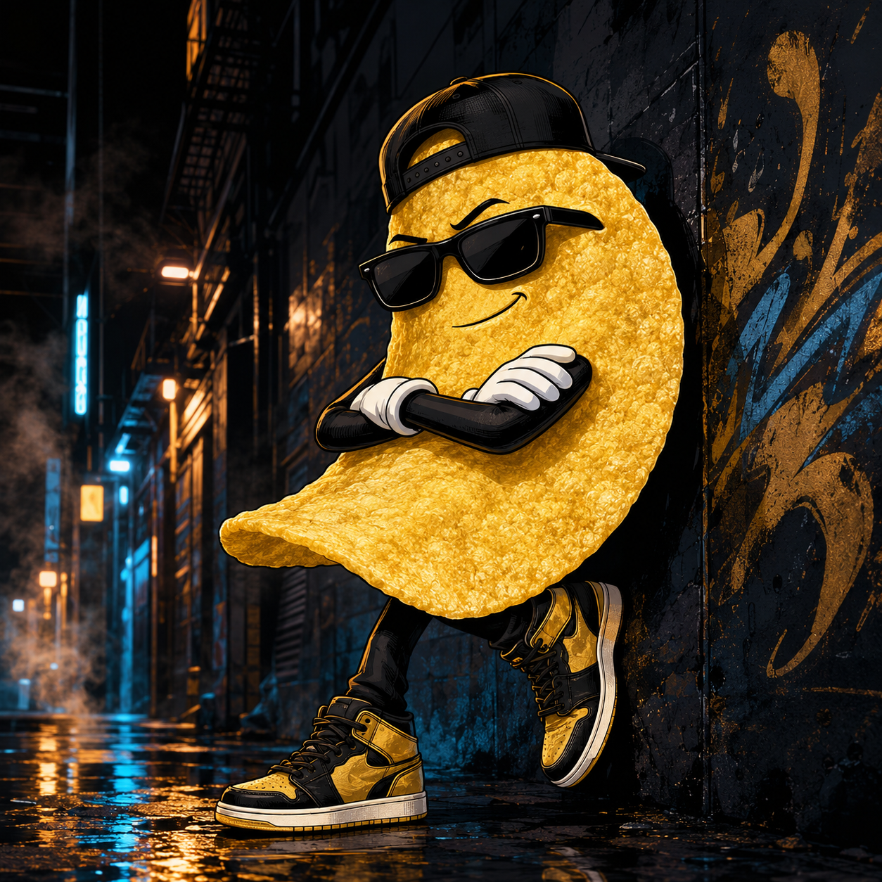 Cool CHIP mascot with sunglasses